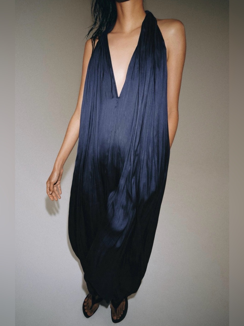 Deep Navy Halter Jumpsuit - Picture 5 of 9